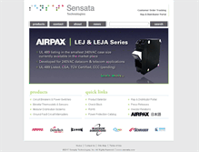 Tablet Screenshot of airpax.sensata.com